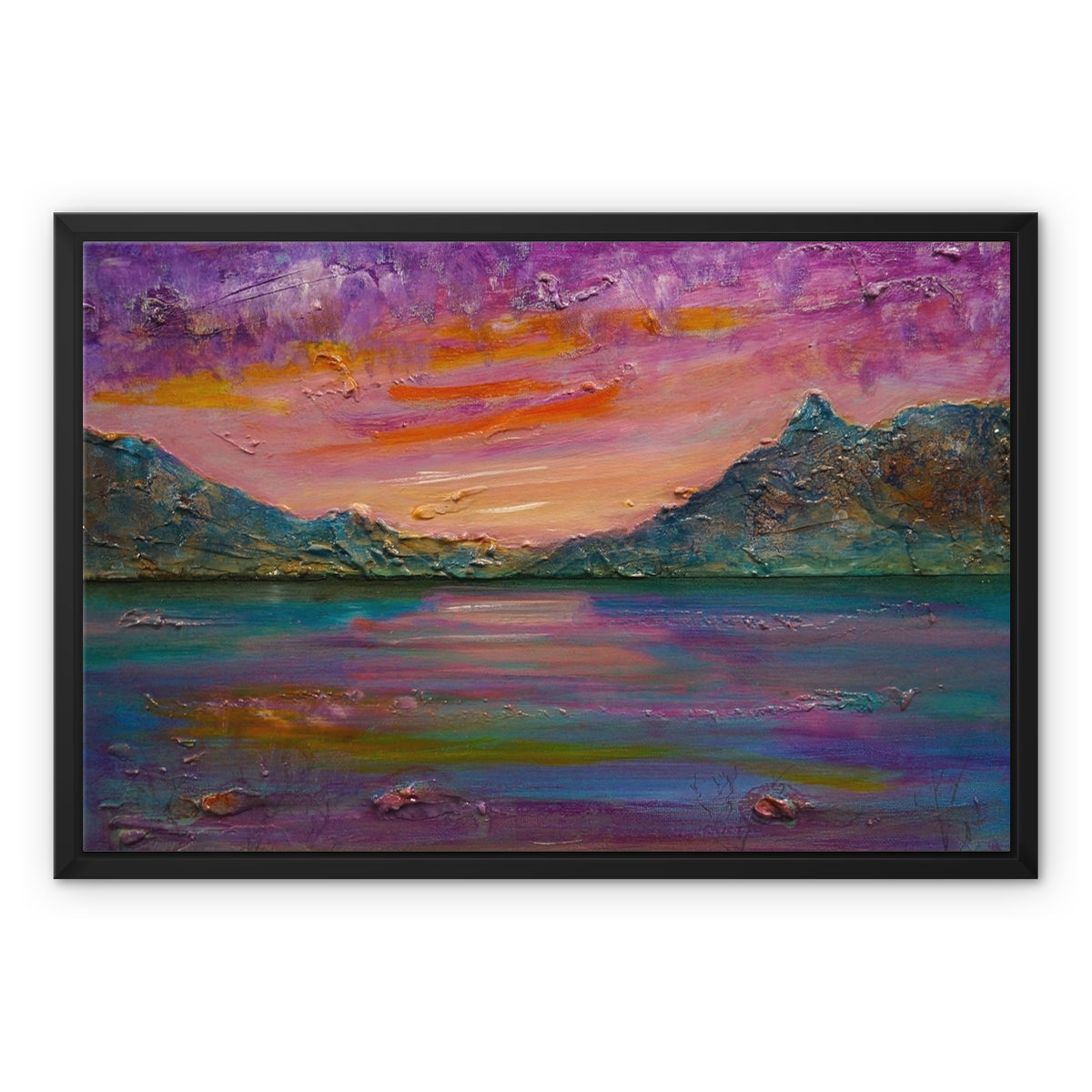 Loch Leven Sunset Painting | Framed Canvas From Scotland