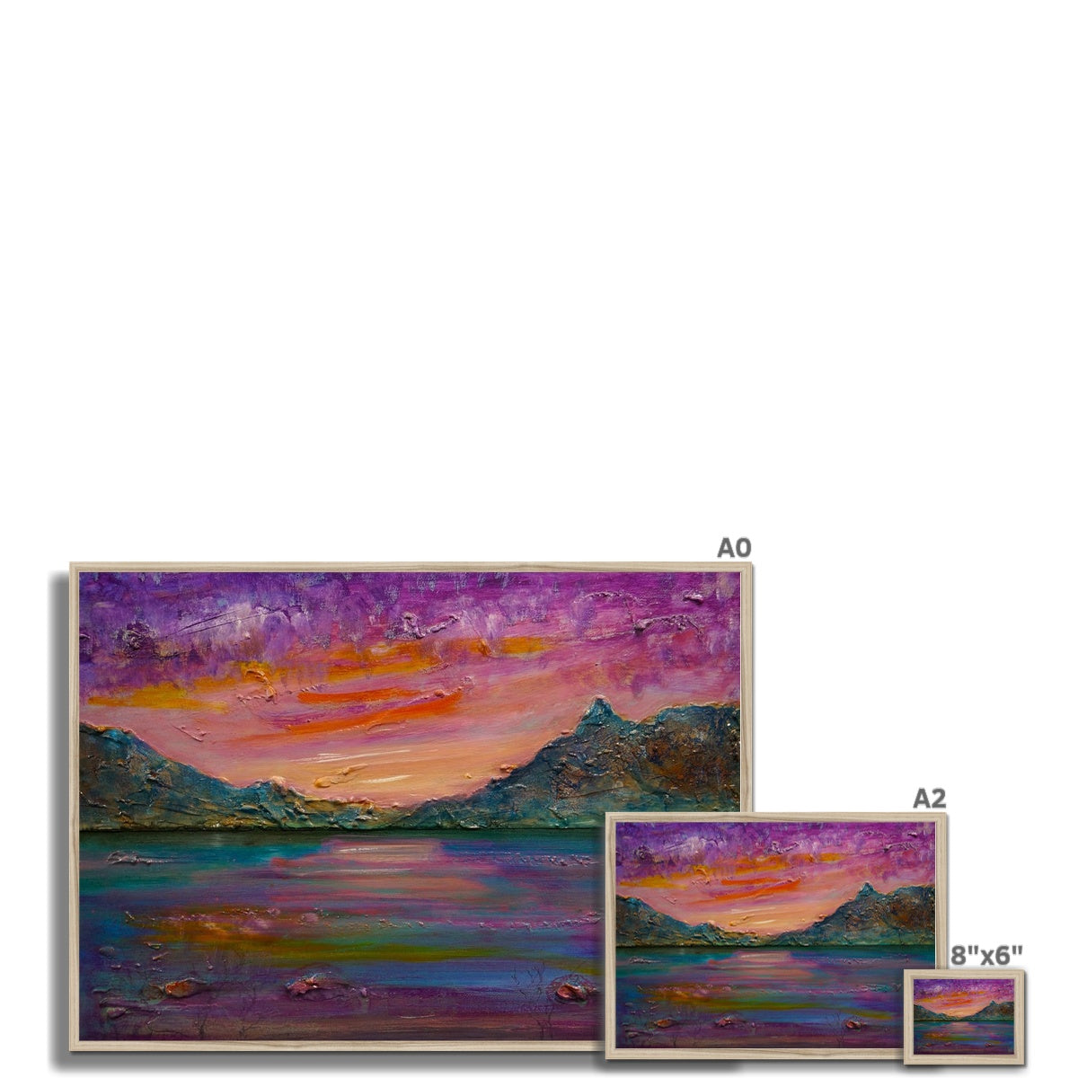 Loch Leven Sunset Painting | Framed Prints From Scotland