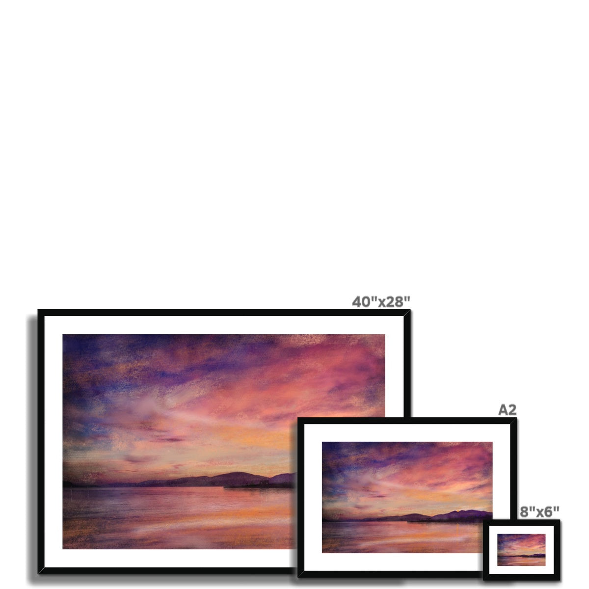 Loch Linnhe Dusk Painting | Framed & Mounted Prints From Scotland