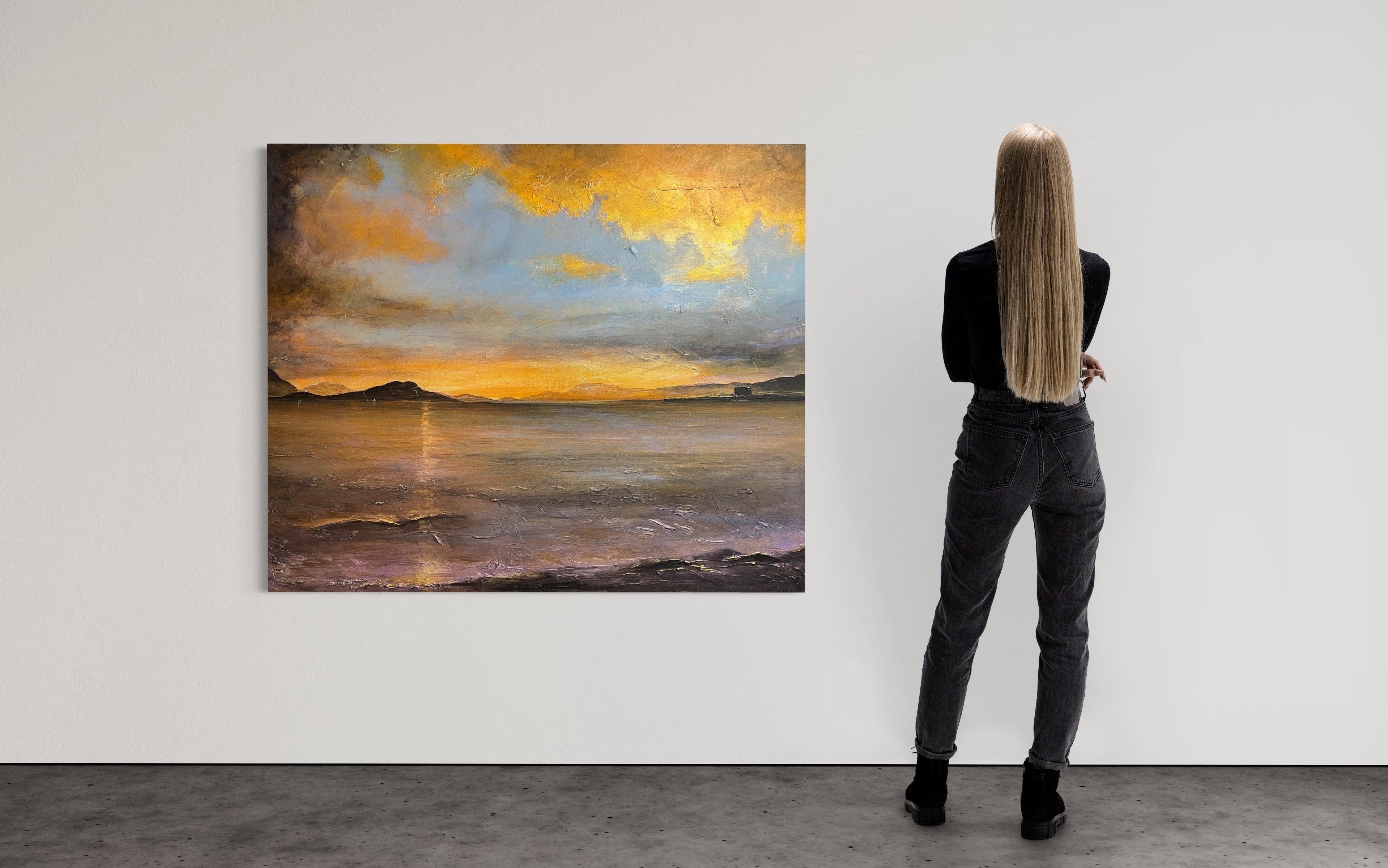 Loch Linnhe Sunset 60x40 inch Stretched Canvas Print from my Lochs & Mountains Art Gallery Collection