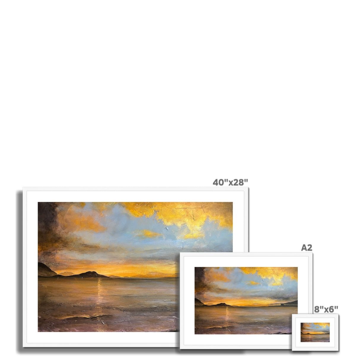 Loch Linnhe Sunset Painting | Framed & Mounted Prints From Scotland