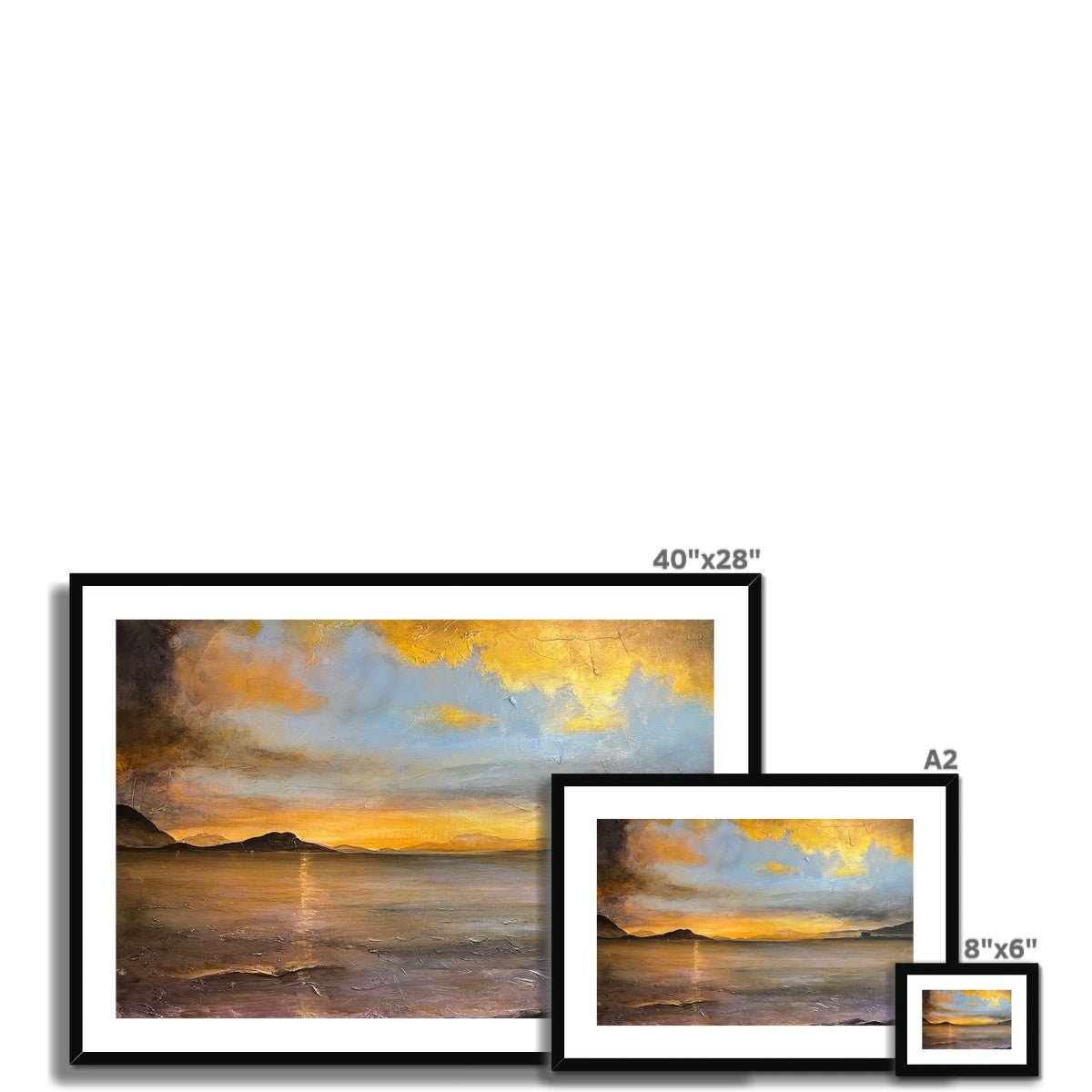 Loch Linnhe Sunset Painting | Framed & Mounted Prints From Scotland