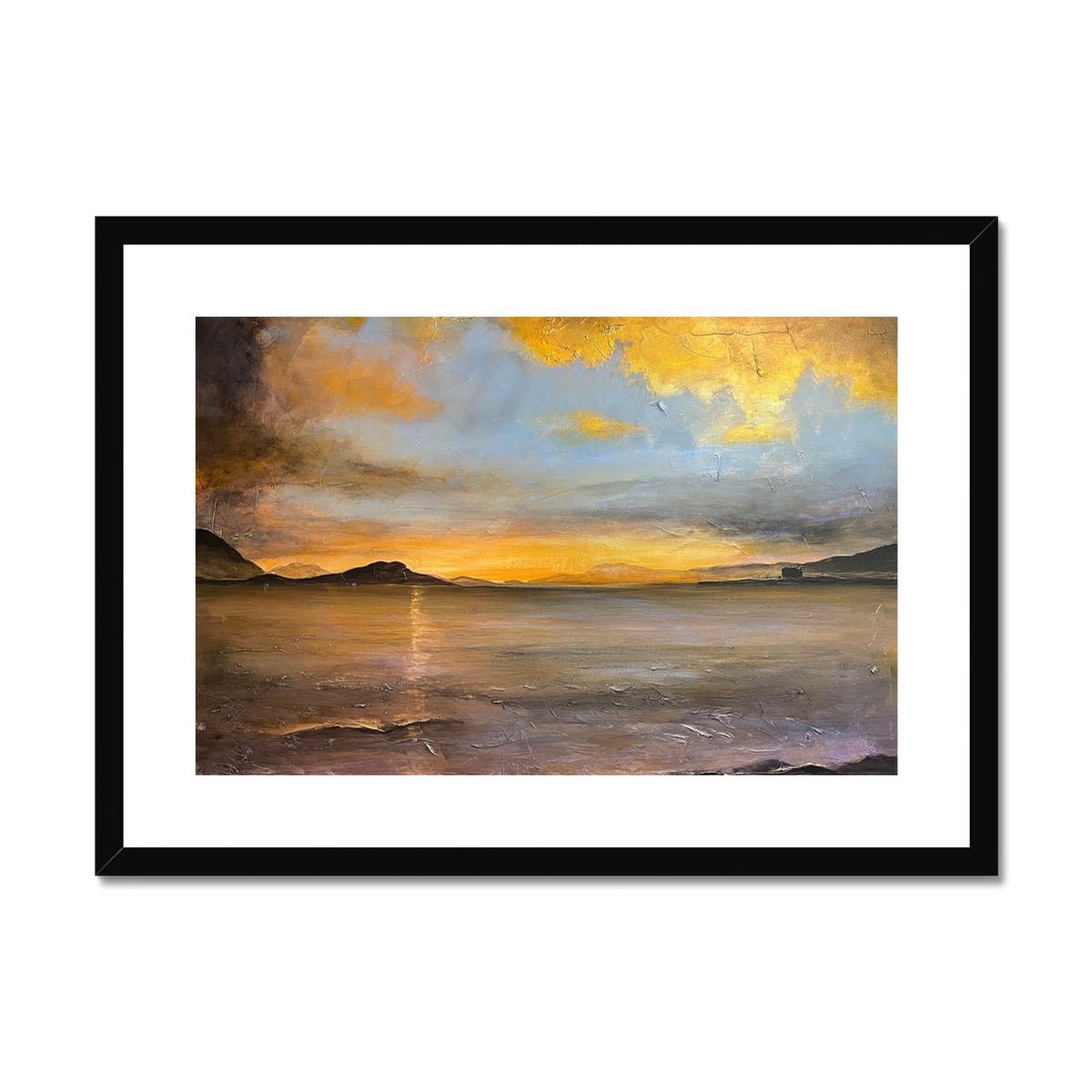 Loch Linnhe Sunset Painting | Framed &amp; Mounted Prints From Scotland