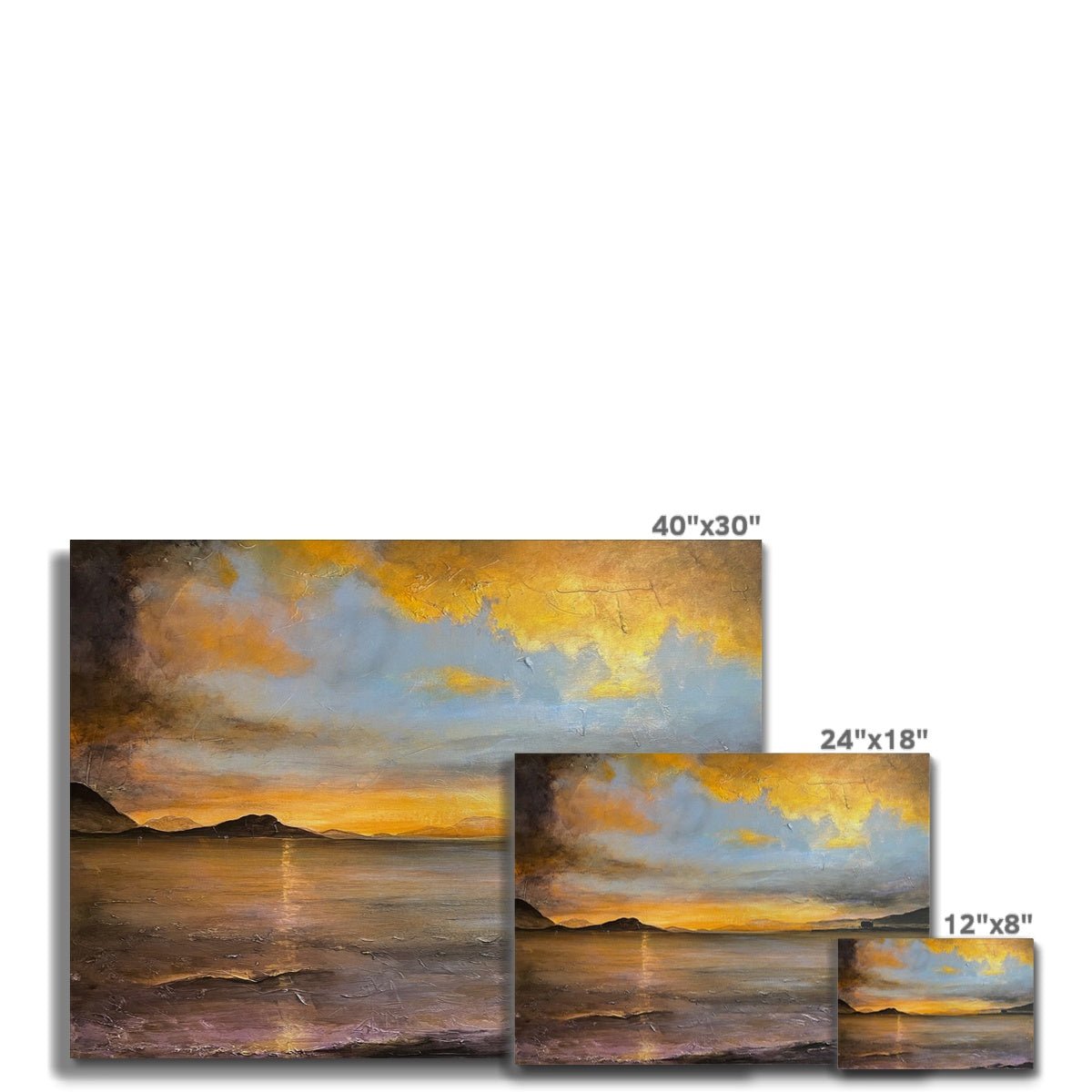 Loch Linnhe Sunset Painting | Canvas From Scotland