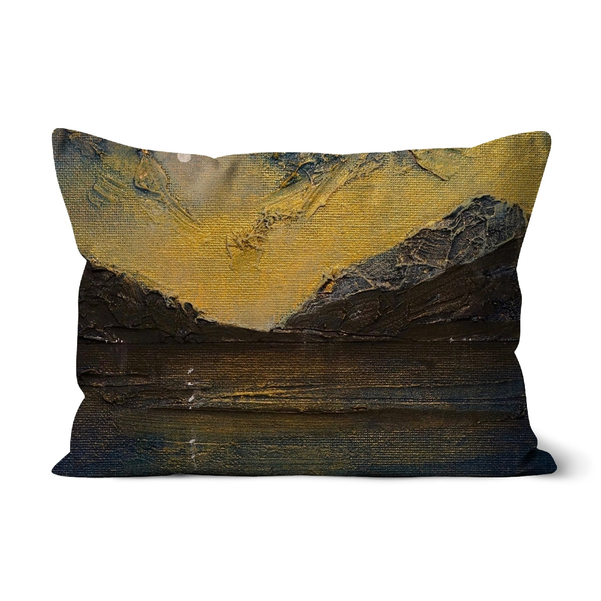 Loch Lomond Moonlight Art Gifts Cushion | Scottish Lochs &amp; Mountains Art Gallery | Paintings, Prints, Homeware and Art Gifts From Scotland By Scottish Artist Kevin Hunter