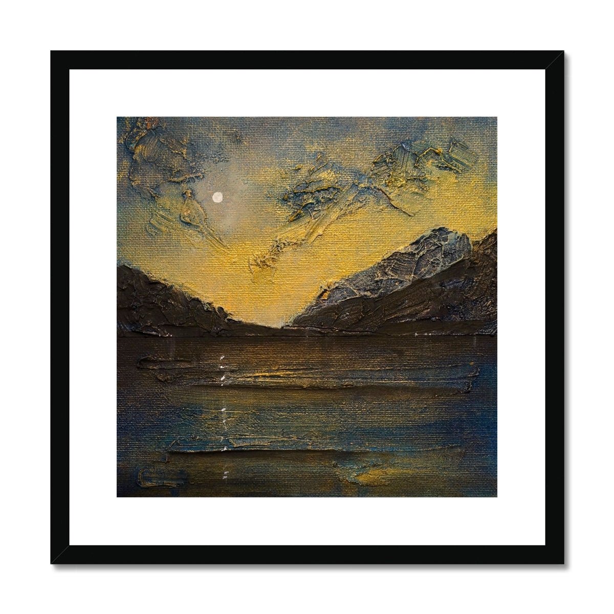 Loch Lomond Moonlight Painting | Framed & Mounted Prints From Scotland