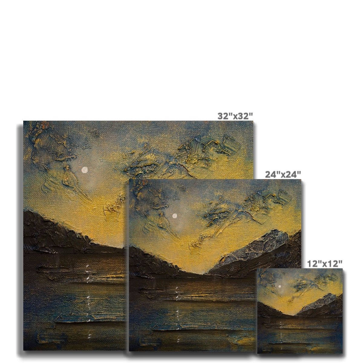 Loch Lomond Moonlight Painting | Canvas From Scotland