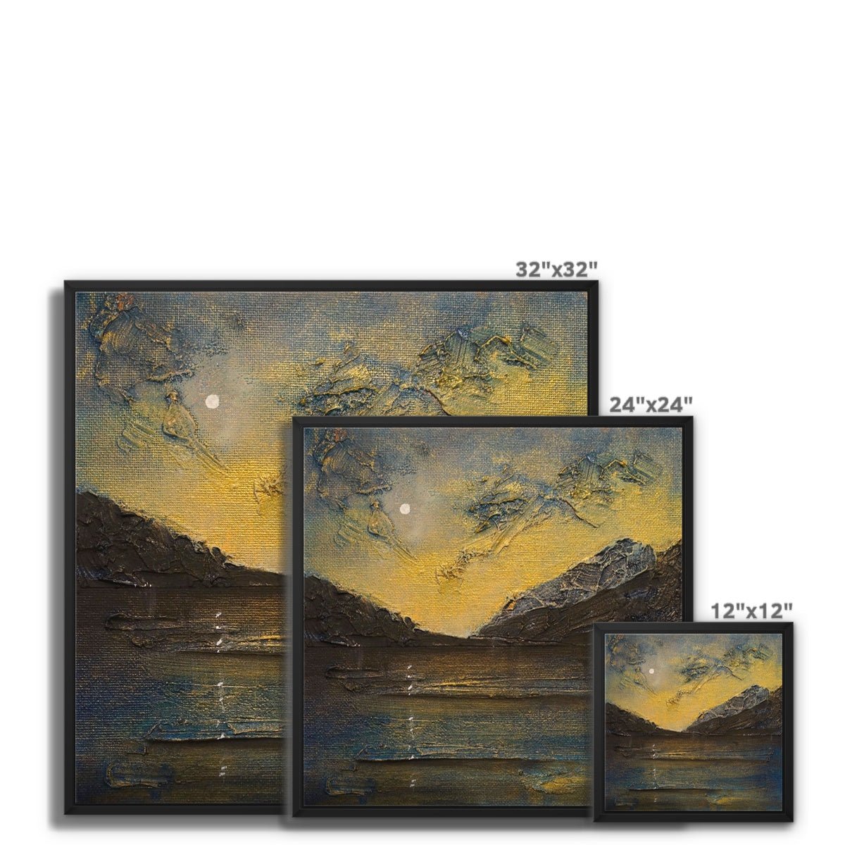 Loch Lomond Moonlight Painting | Framed Canvas From Scotland