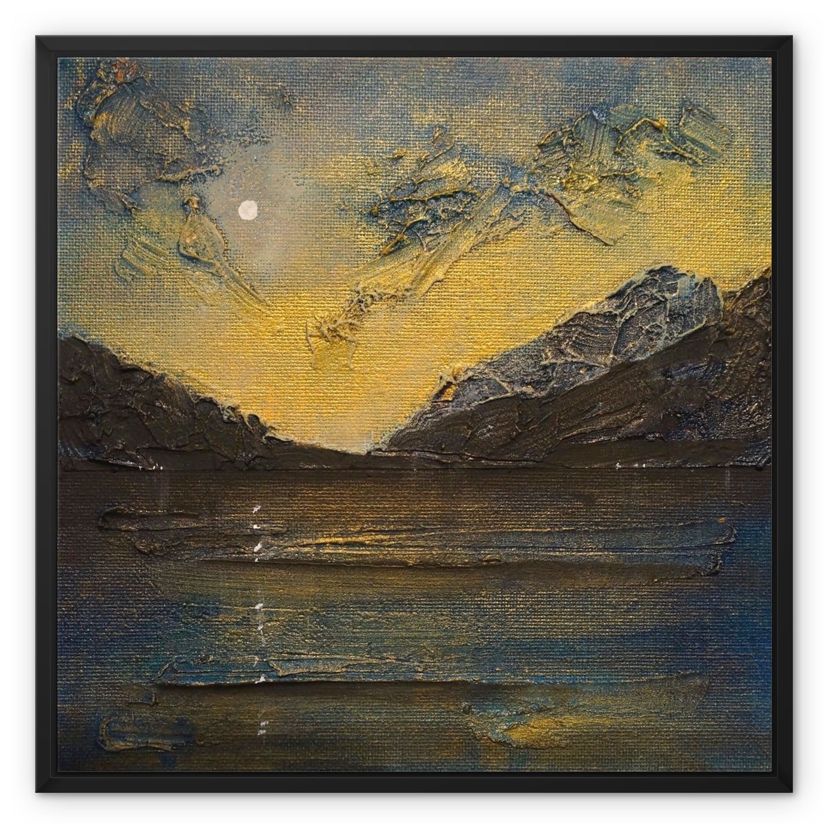 Loch Lomond Moonlight Painting | Framed Canvas Prints From Scotland