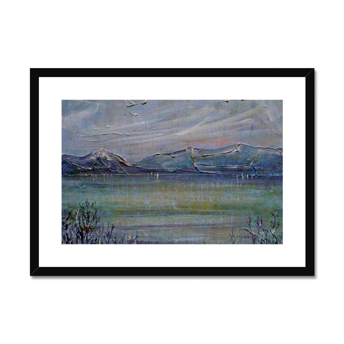 Loch Morlich Moonlight Painting | Framed &amp; Mounted Prints From Scotland