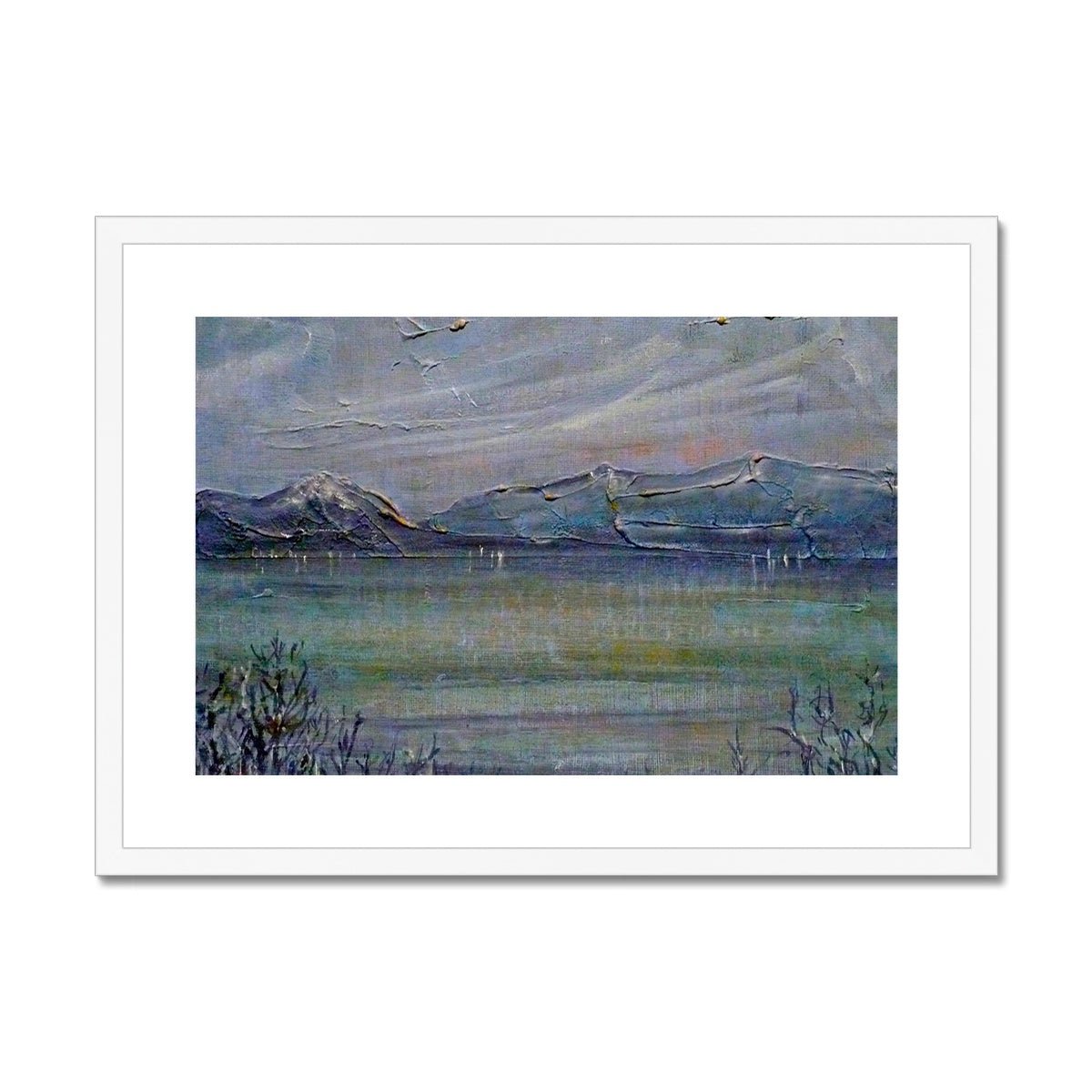 Loch Morlich Moonlight Painting | Framed & Mounted Prints From Scotland