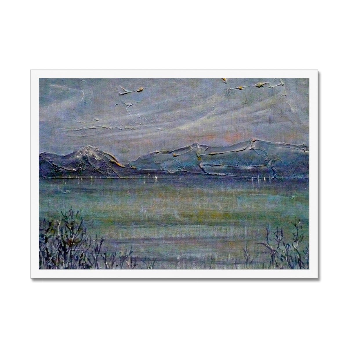 Loch Morlich Moonlight Painting | Framed Prints From Scotland