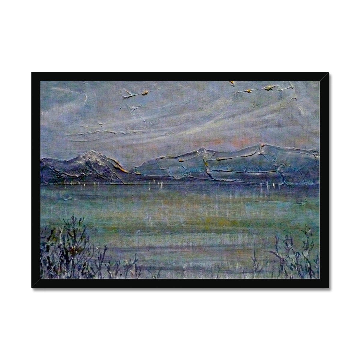 Loch Morlich Moonlight Painting | Framed Prints From Scotland