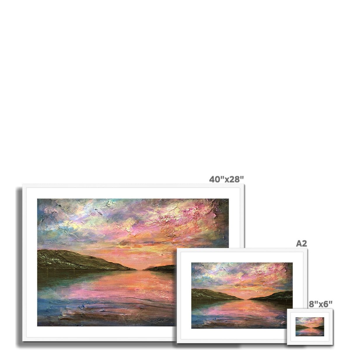 Loch Ness Dawn Painting | Framed & Mounted Prints From Scotland