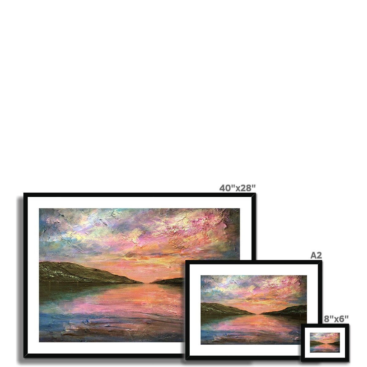 Loch Ness Dawn Painting | Framed & Mounted Prints From Scotland