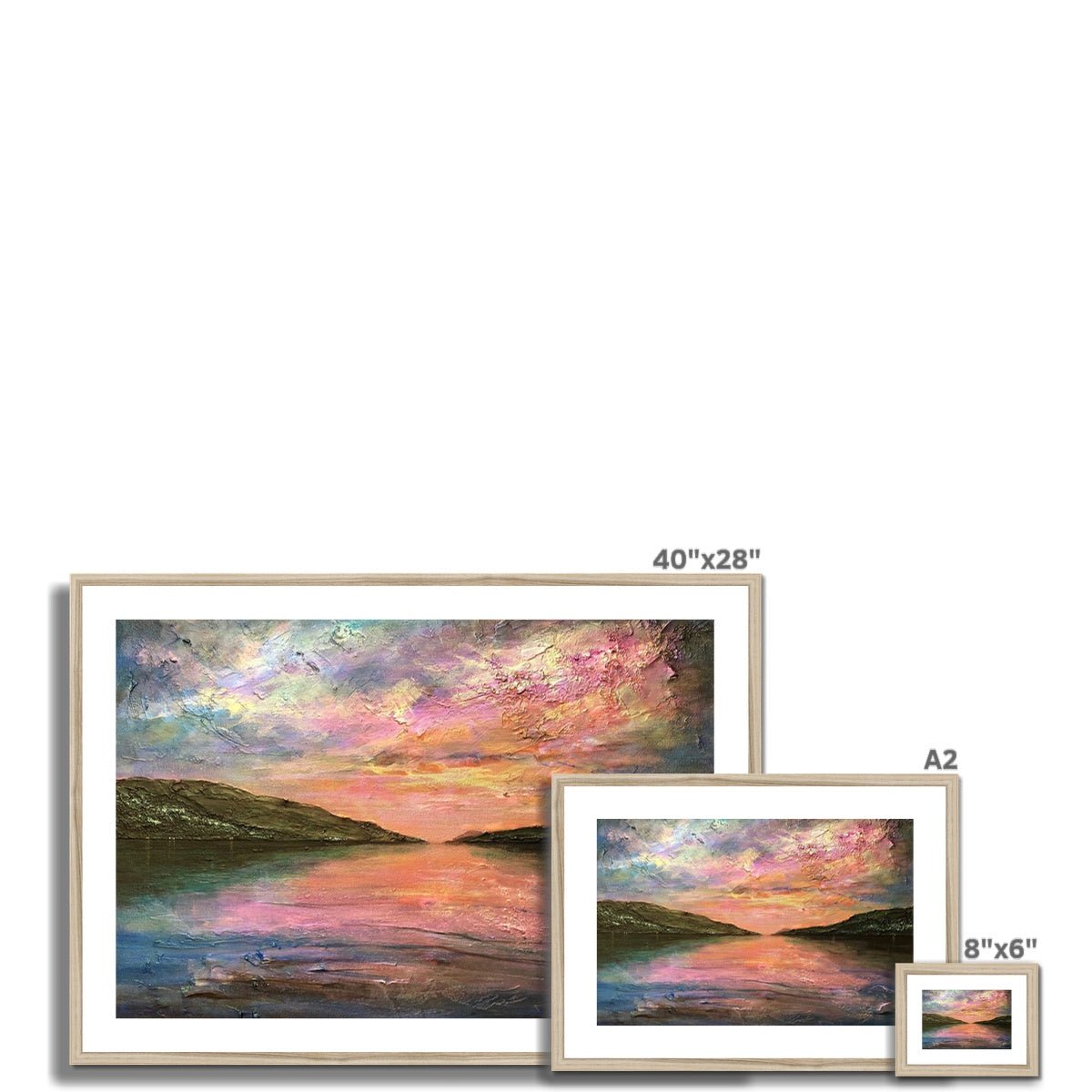 Loch Ness Dawn Painting | Framed &amp; Mounted Prints From Scotland