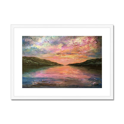 Loch Ness Dawn Painting | Framed &amp; Mounted Prints From Scotland