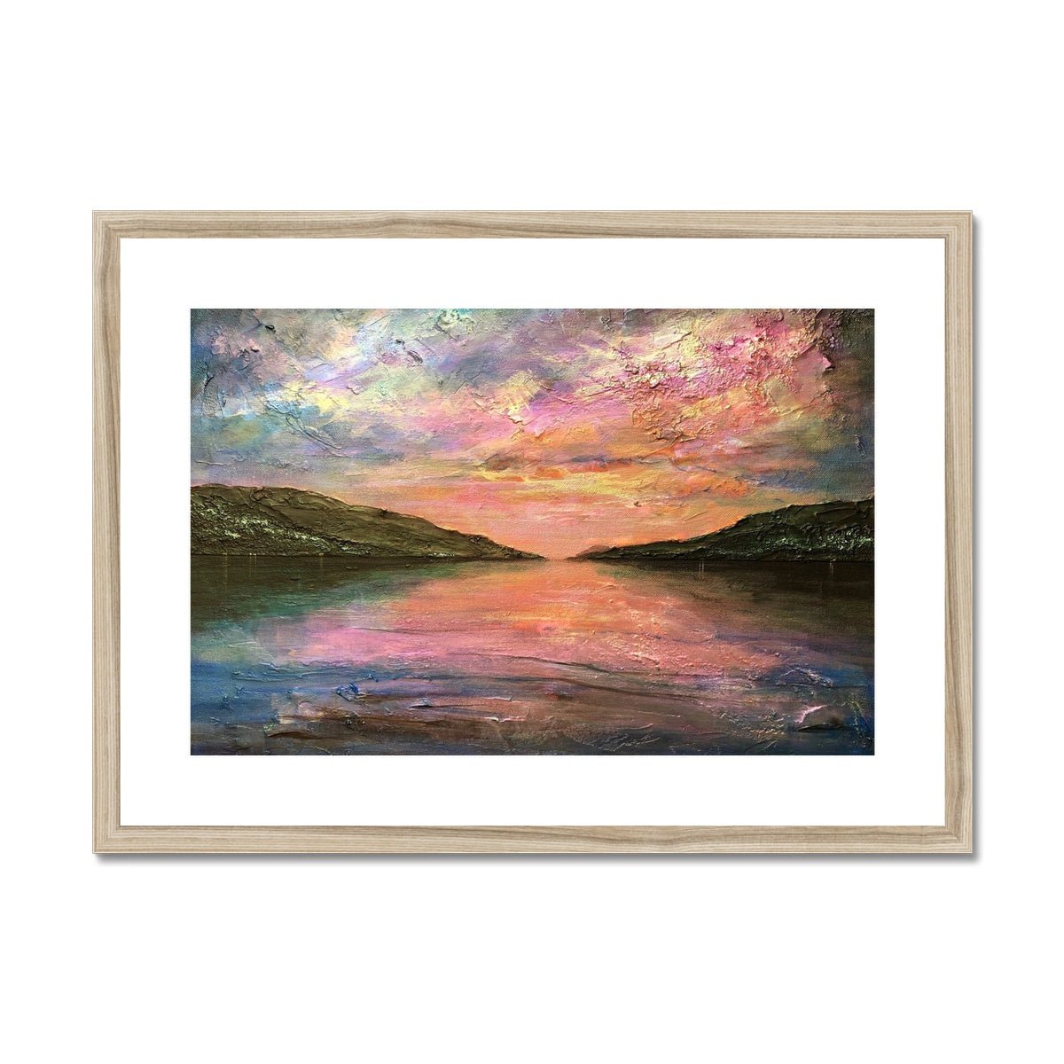 Loch Ness Dawn Painting | Framed & Mounted Prints From Scotland