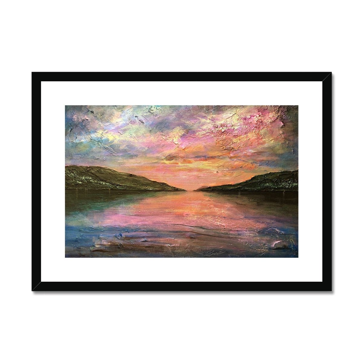 Loch Ness Dawn Painting | Framed &amp; Mounted Prints From Scotland