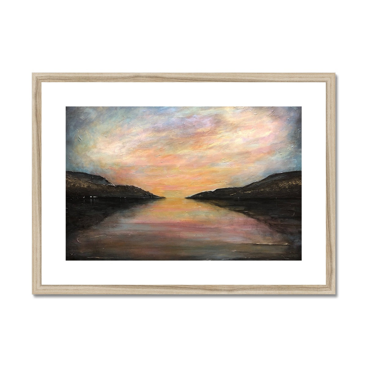 Loch Ness Glow Painting | Framed &amp; Mounted Prints From Scotland