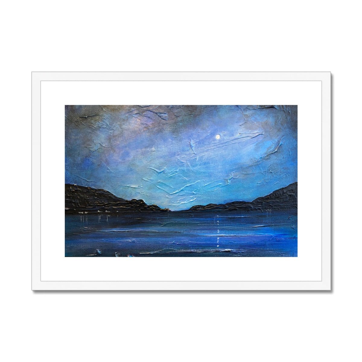 Loch Ness Moonlight Painting | Framed & Mounted Prints From Scotland