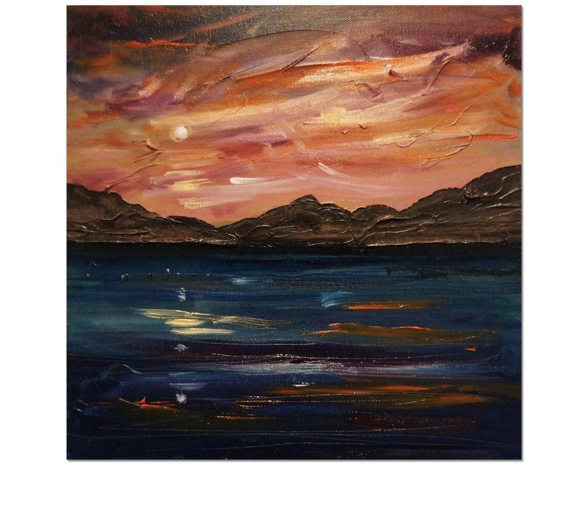 Loch Ness Moonset-art-painting-scotland