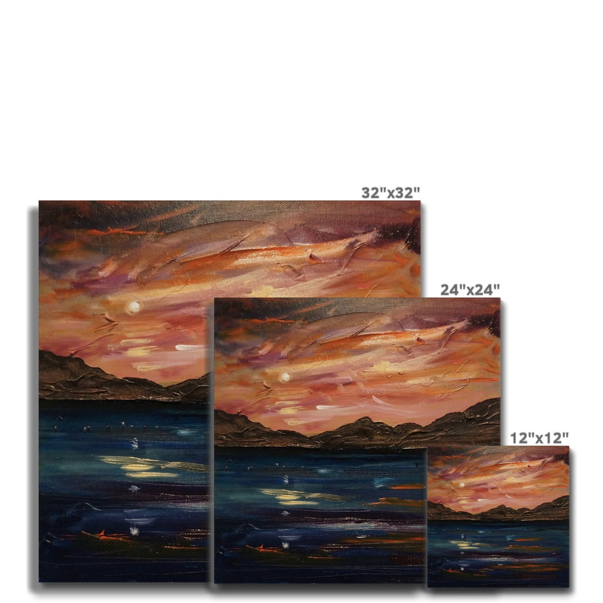 Loch Ness Moonset Painting | Canvas From Scotland