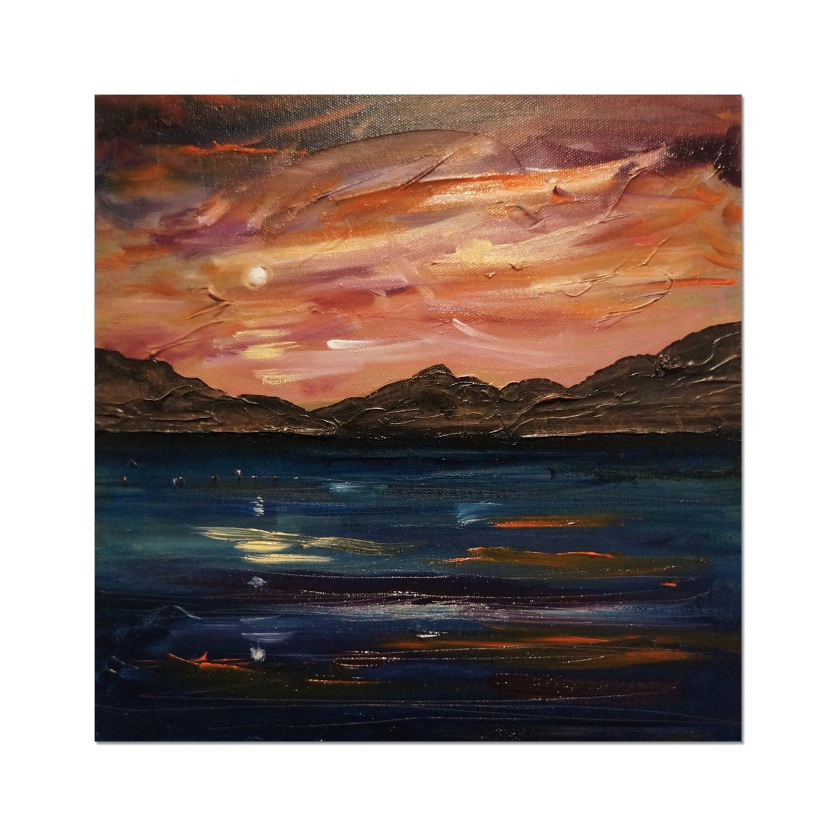 Loch Ness Moonset Painting | Fine Art Prints From Scotland