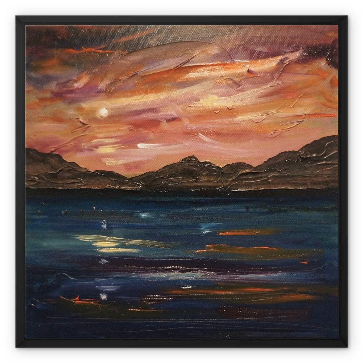 Loch Ness Moonset Painting | Framed Canvas Prints From Scotland