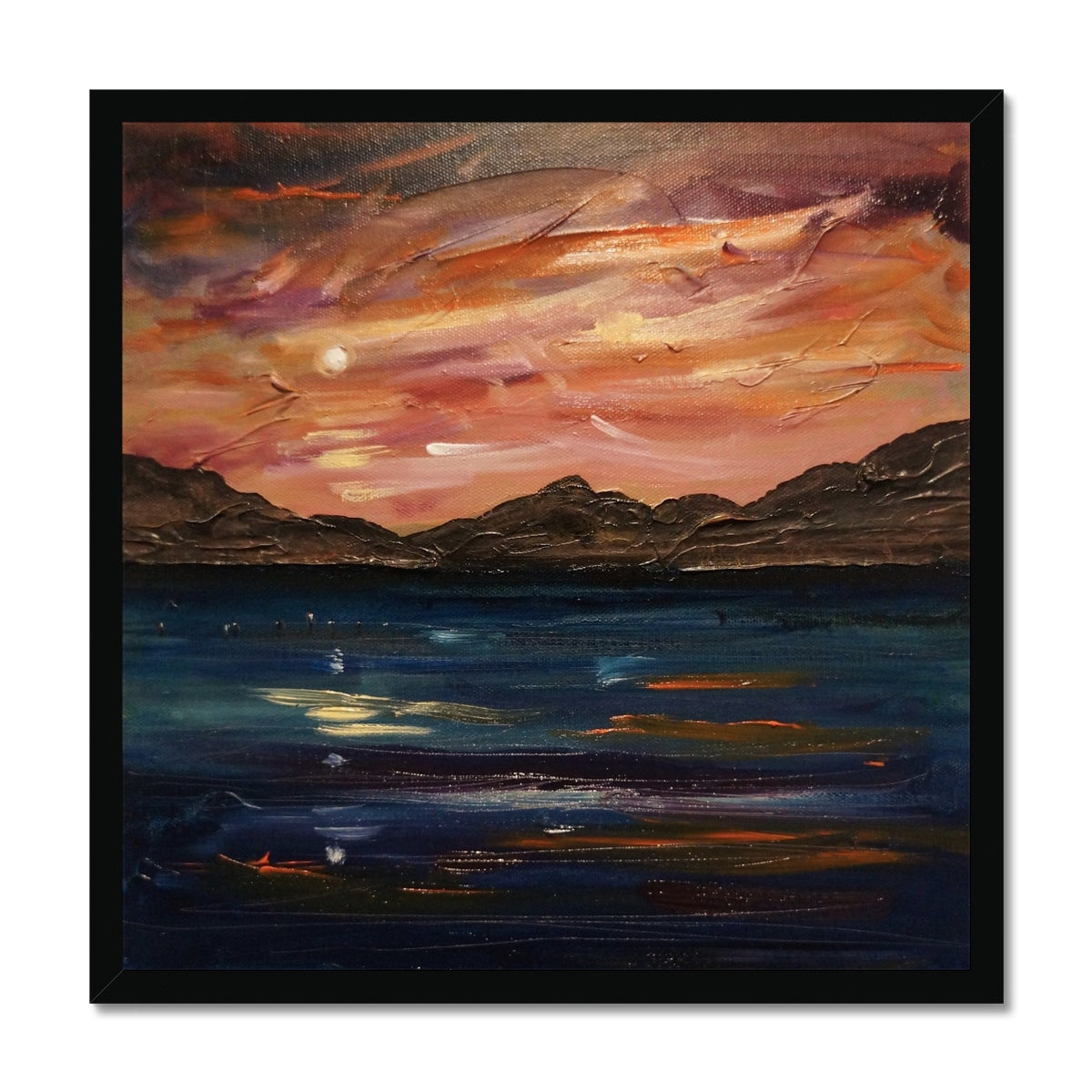 Loch Ness Moonset Painting | Framed Prints From Scotland