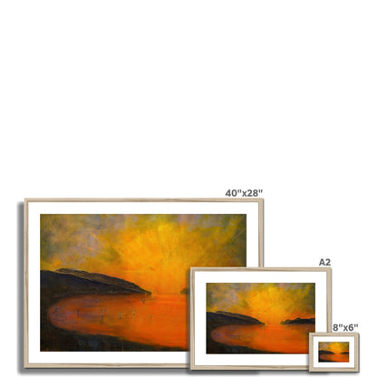 Loch Ness Sunset Painting | Framed &amp; Mounted Prints From Scotland