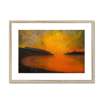 Loch Ness Sunset Painting | Framed &amp; Mounted Prints From Scotland