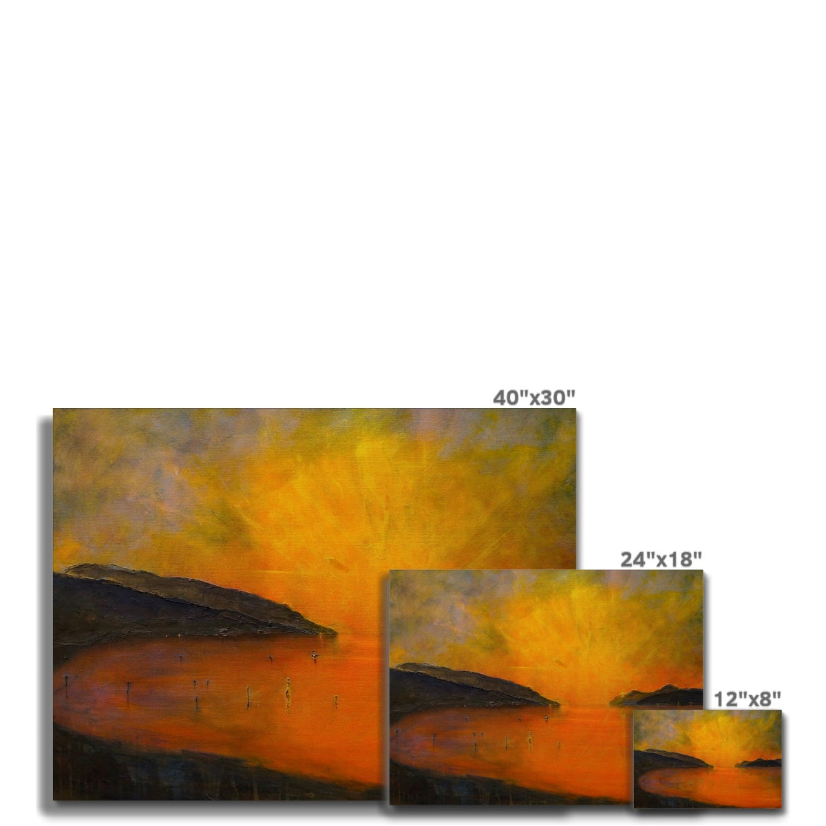 Loch Ness Sunset Painting | Canvas From Scotland