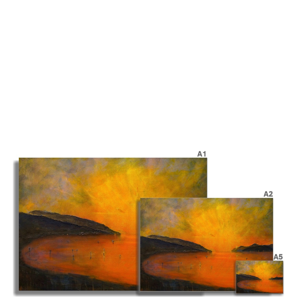 Loch Ness Sunset Painting | Fine Art Prints From Scotland