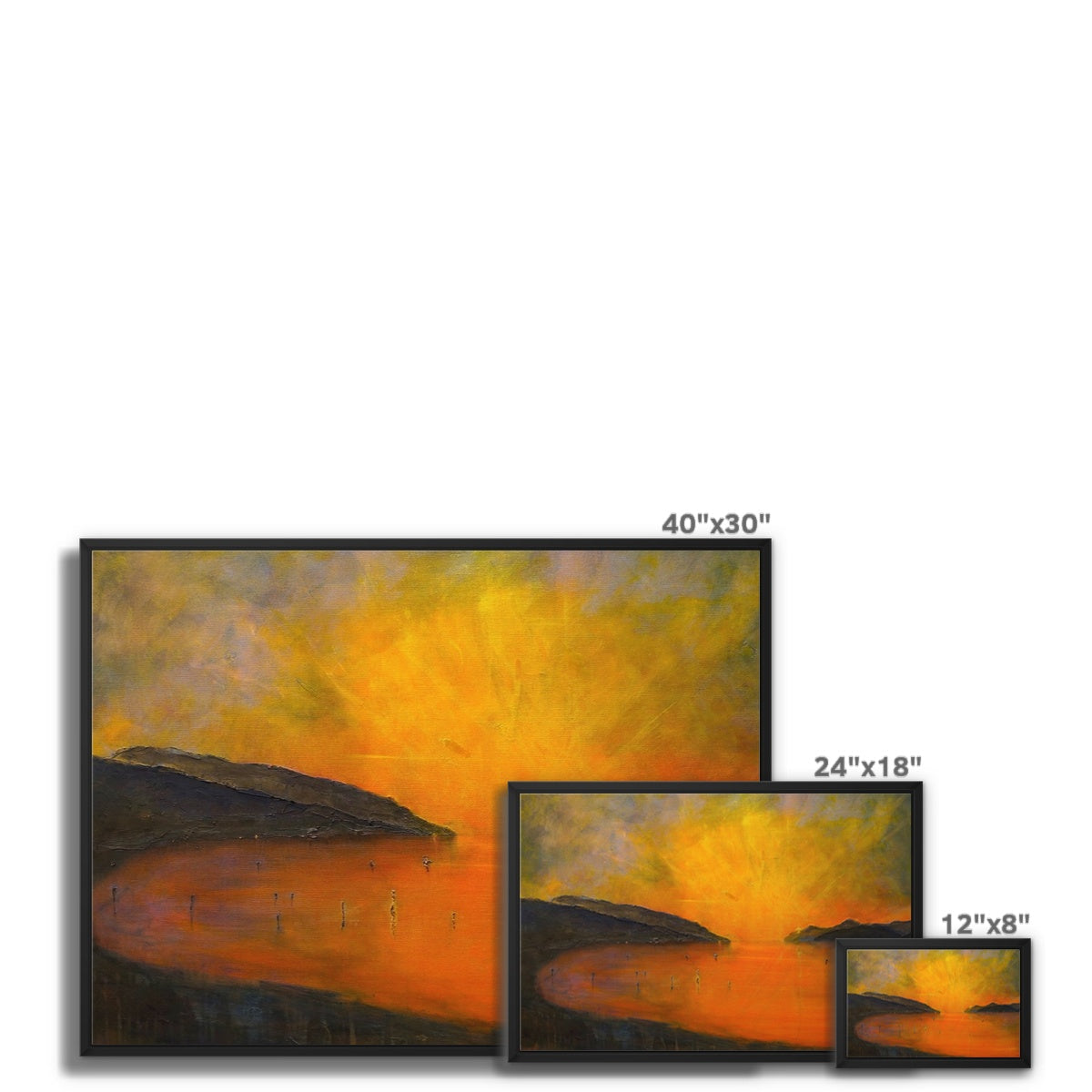 Loch Ness Sunset Painting | Framed Canvas Prints From Scotland