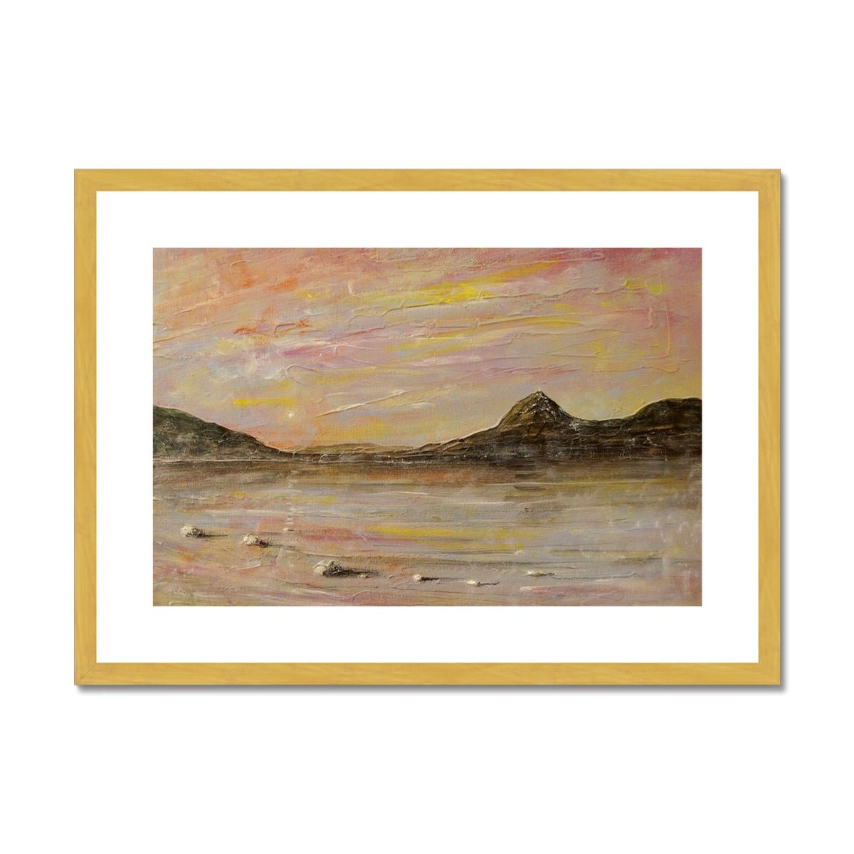 Loch Rannoch Dawn Painting | Antique Framed & Mounted Prints From Scotland