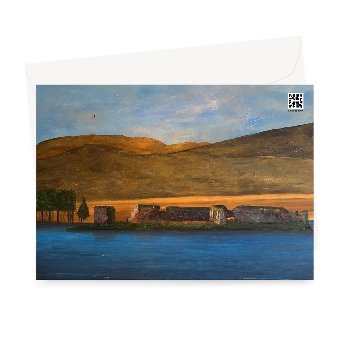 Lochindorb Castle Scottish Art Gifts Greeting Card