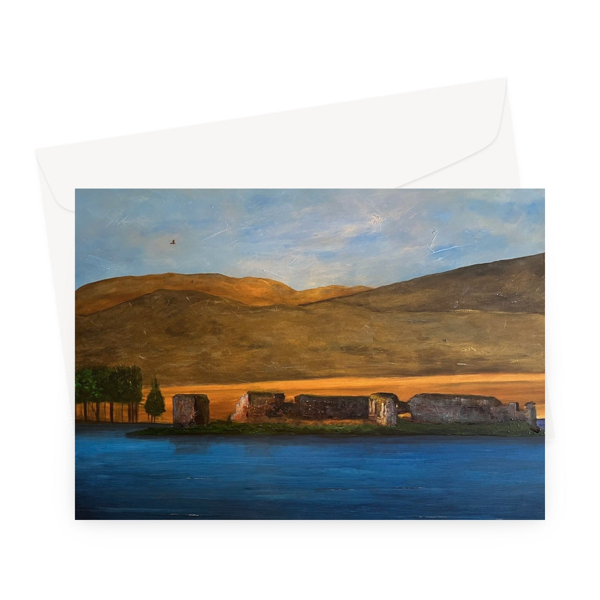 Lochindorb Castle Scottish Art Gifts Greeting Card