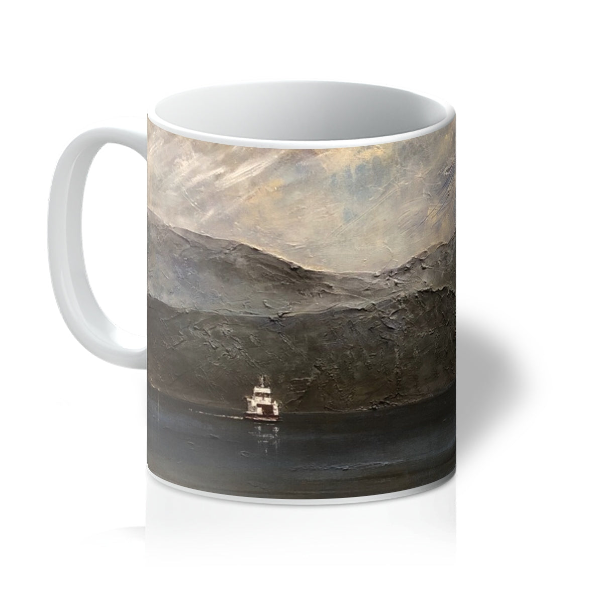 Lochranza Moonlit Ferry Arran Art Gifts Mug