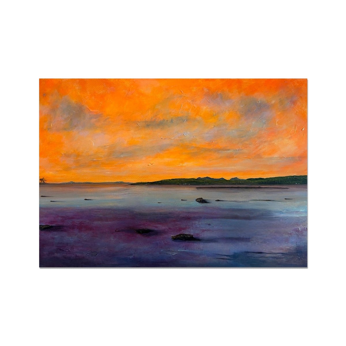 Looking From Largs Painting | Fine Art Prints From Scotland-Unframed Prints-River Clyde Art Gallery-A2 Landscape-Paintings, Prints, Homeware, Art Gifts From Scotland By Scottish Artist Kevin Hunter