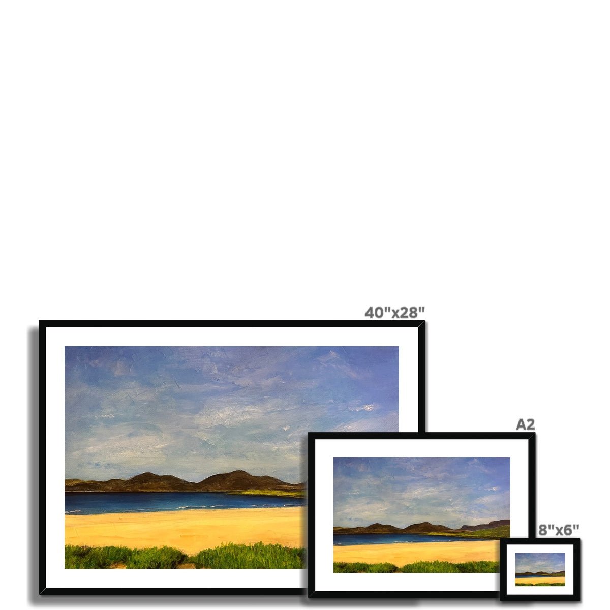 Luskentyre Beach Harris Painting | Framed & Mounted Prints From Scotland