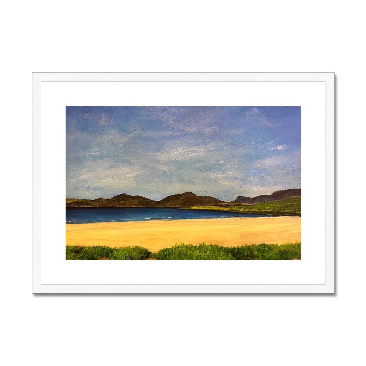 Luskentyre Beach Harris Painting | Framed &amp; Mounted Prints From Scotland