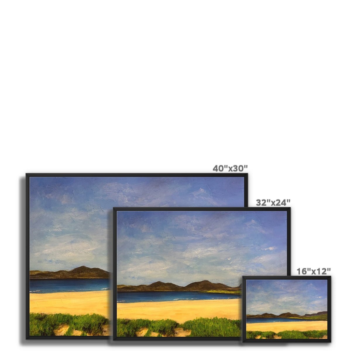 Luskentyre Beach Harris Painting | Framed Canvas From Scotland