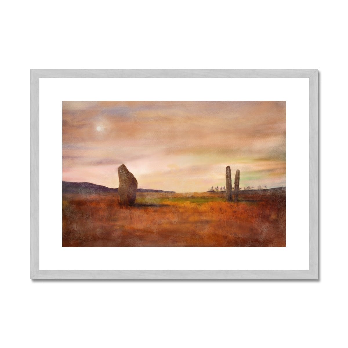 Machrie Moor Moonlight Painting | Antique Framed & Mounted Prints From Scotland