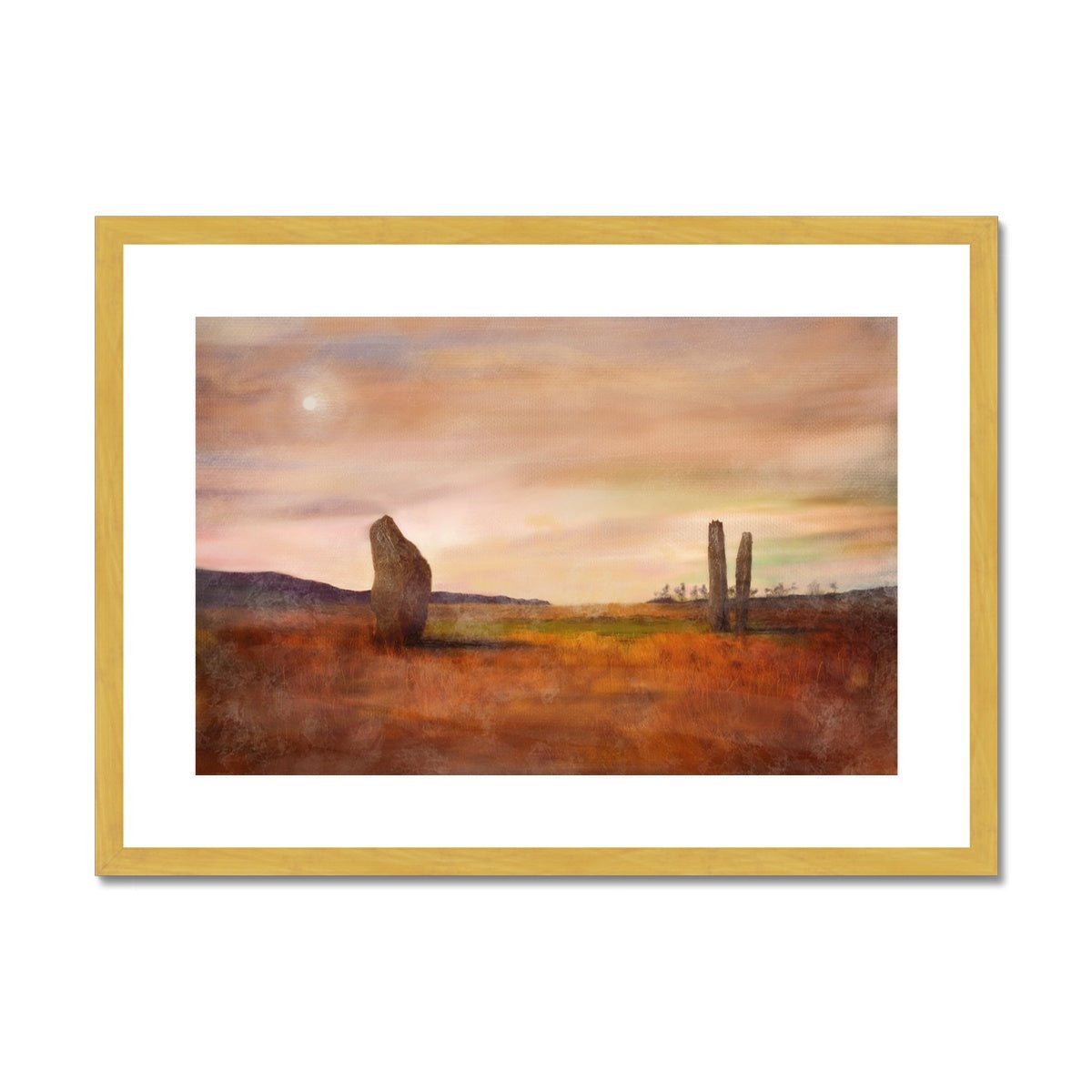 Machrie Moor Moonlight Painting | Antique Framed & Mounted Prints From Scotland