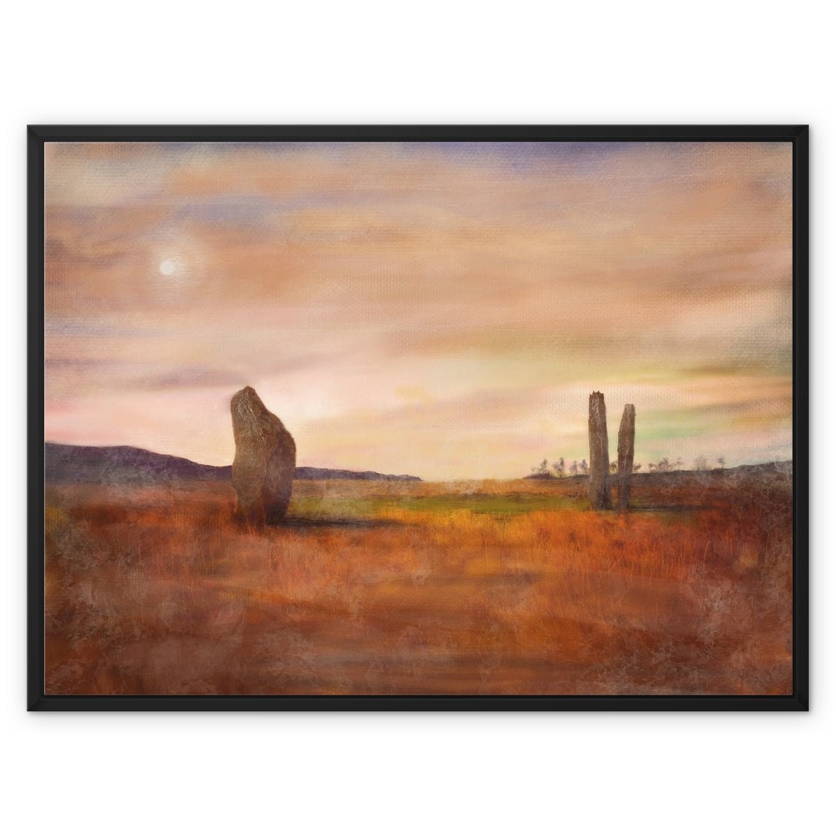 Machrie Moor Moonlight Painting | Framed Canvas From Scotland