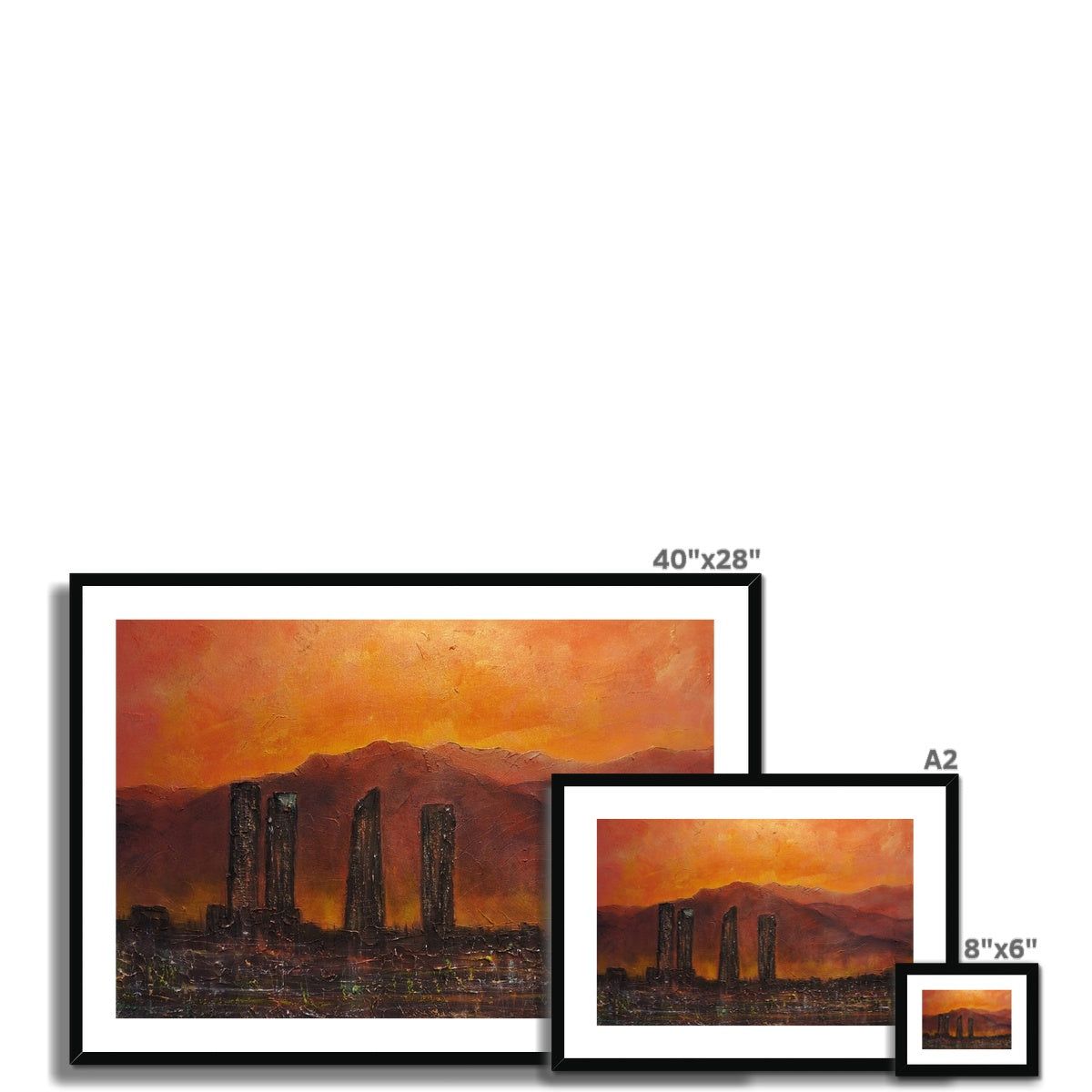 Madrid Dusk Painting | Framed &amp; Mounted Prints From Scotland