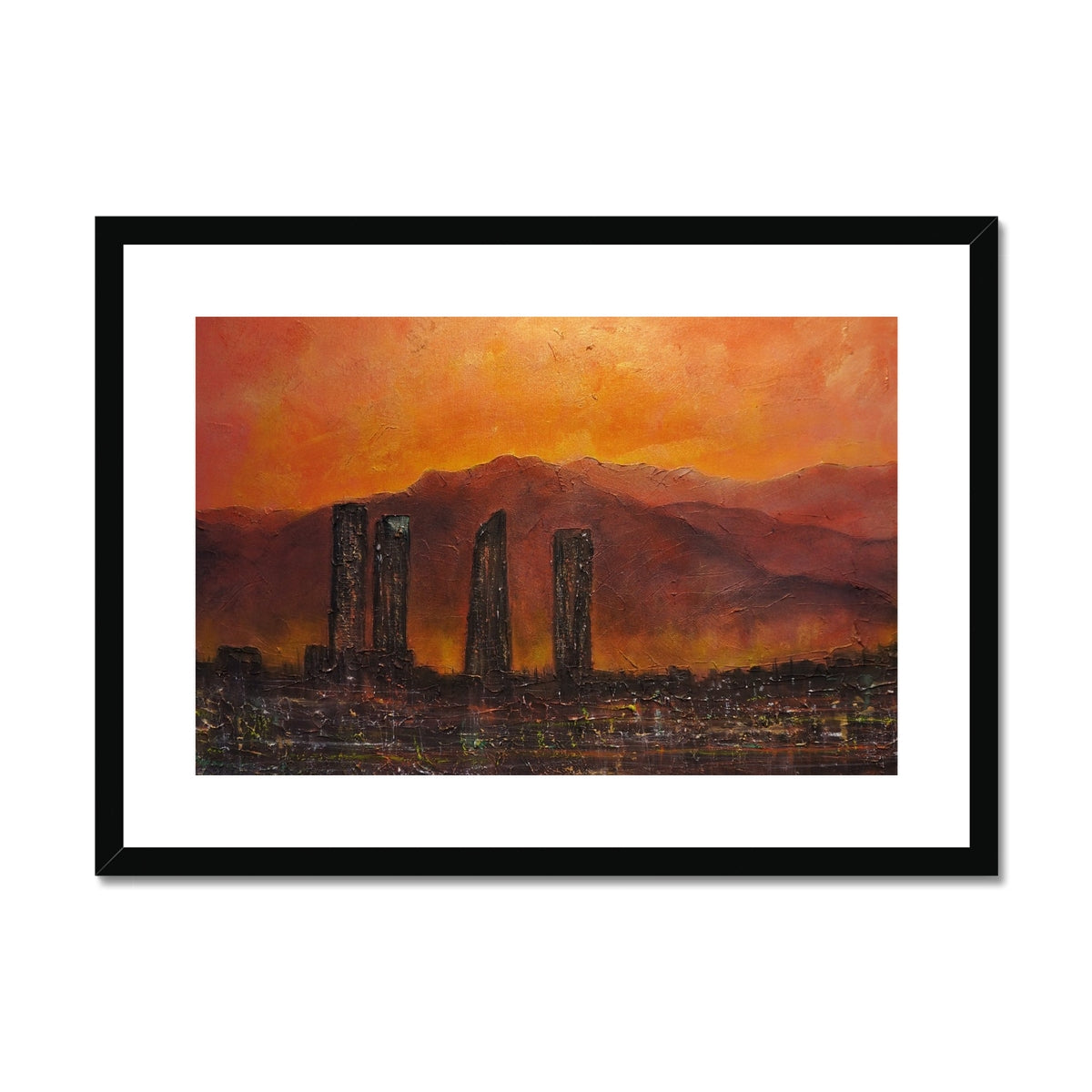 Madrid Dusk Painting | Framed &amp; Mounted Prints From Scotland