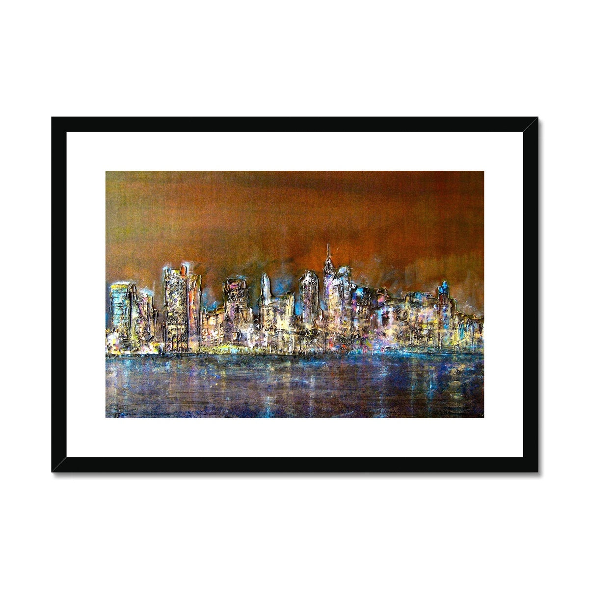 Manhattan Nights Painting | Framed & Mounted Prints From Scotland