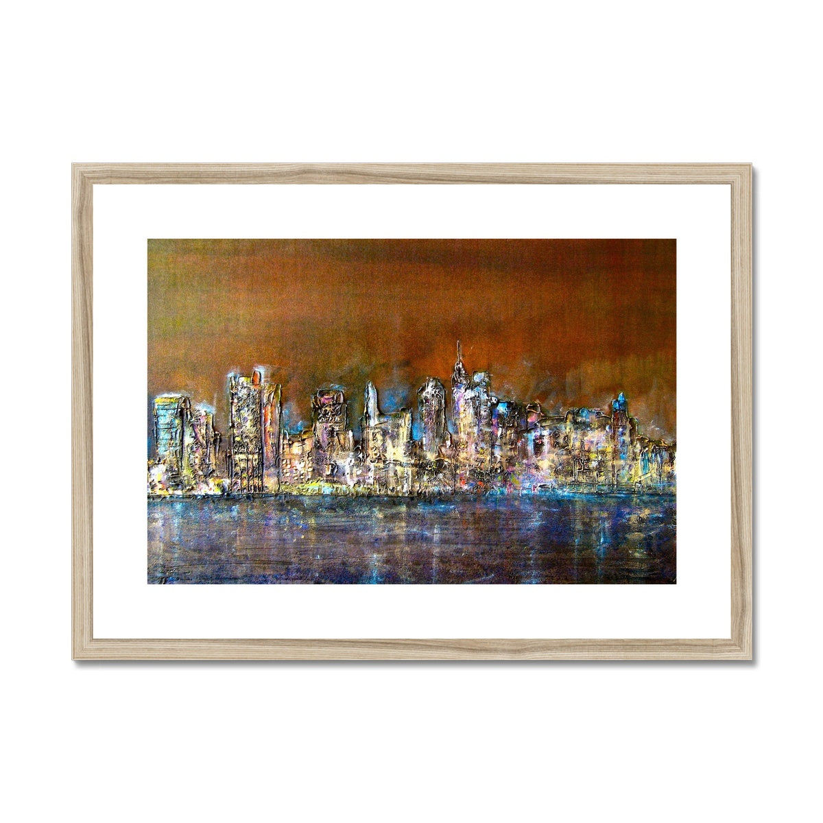 Manhattan Nights Painting | Framed & Mounted Prints From Scotland